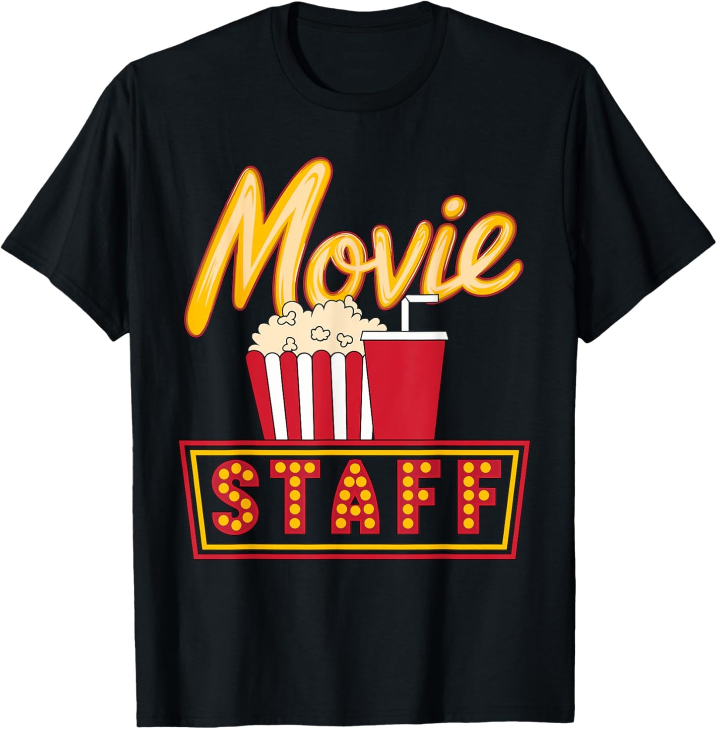 Movie Staff Movie Night Cinema T-Shirt - T-Shirt | Black