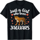 Funny Jaguar Art for Girls Women Kids Large Cat Jaguar Lover T-Shirt - T-Shirt | Black