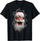 Men's Christmas Ripped Santa Claus Print T-Shirt - T-Shirt | Black