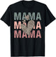 Mama Mama Mama Heart Funny Mom Mother's Day T-Shirt - T-Shirt | Black