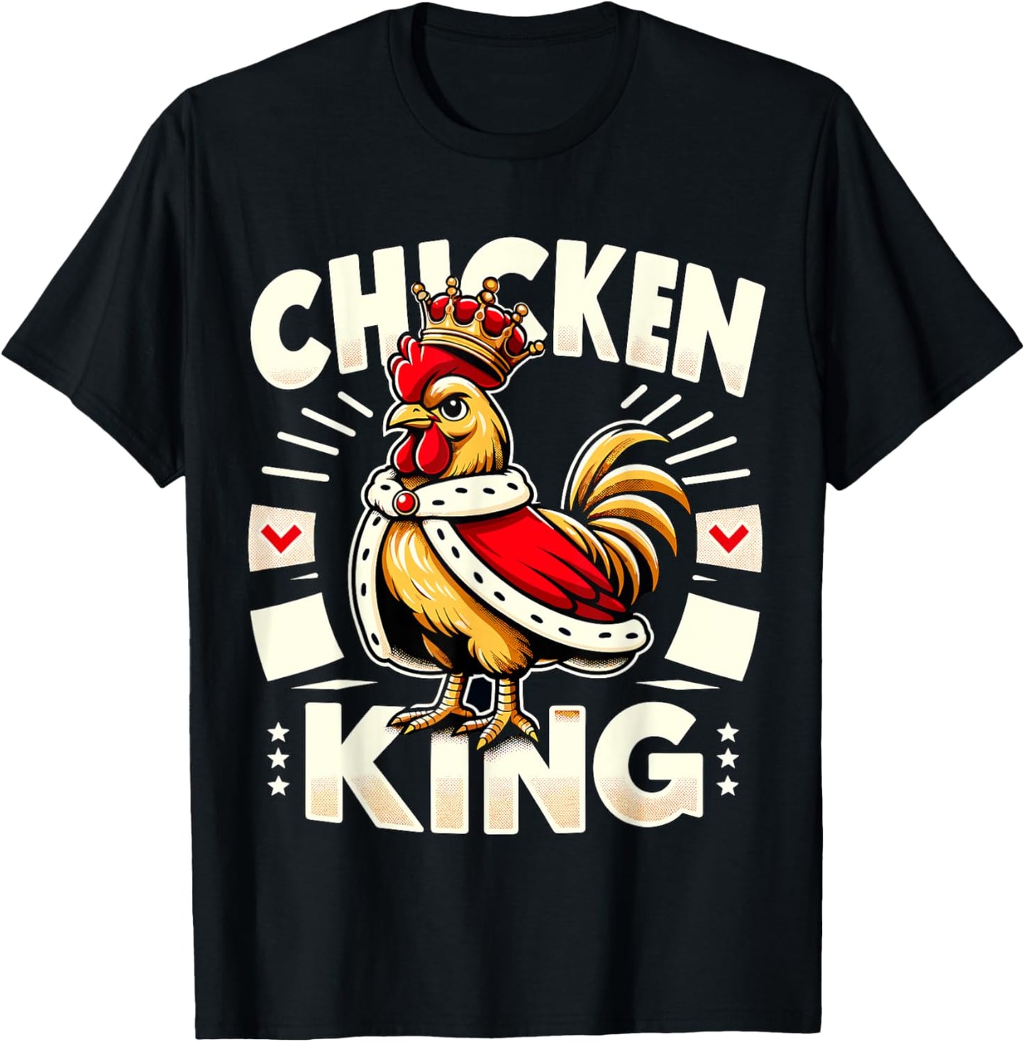 Chicken King Farmer T-Shirt - T-Shirt | Black