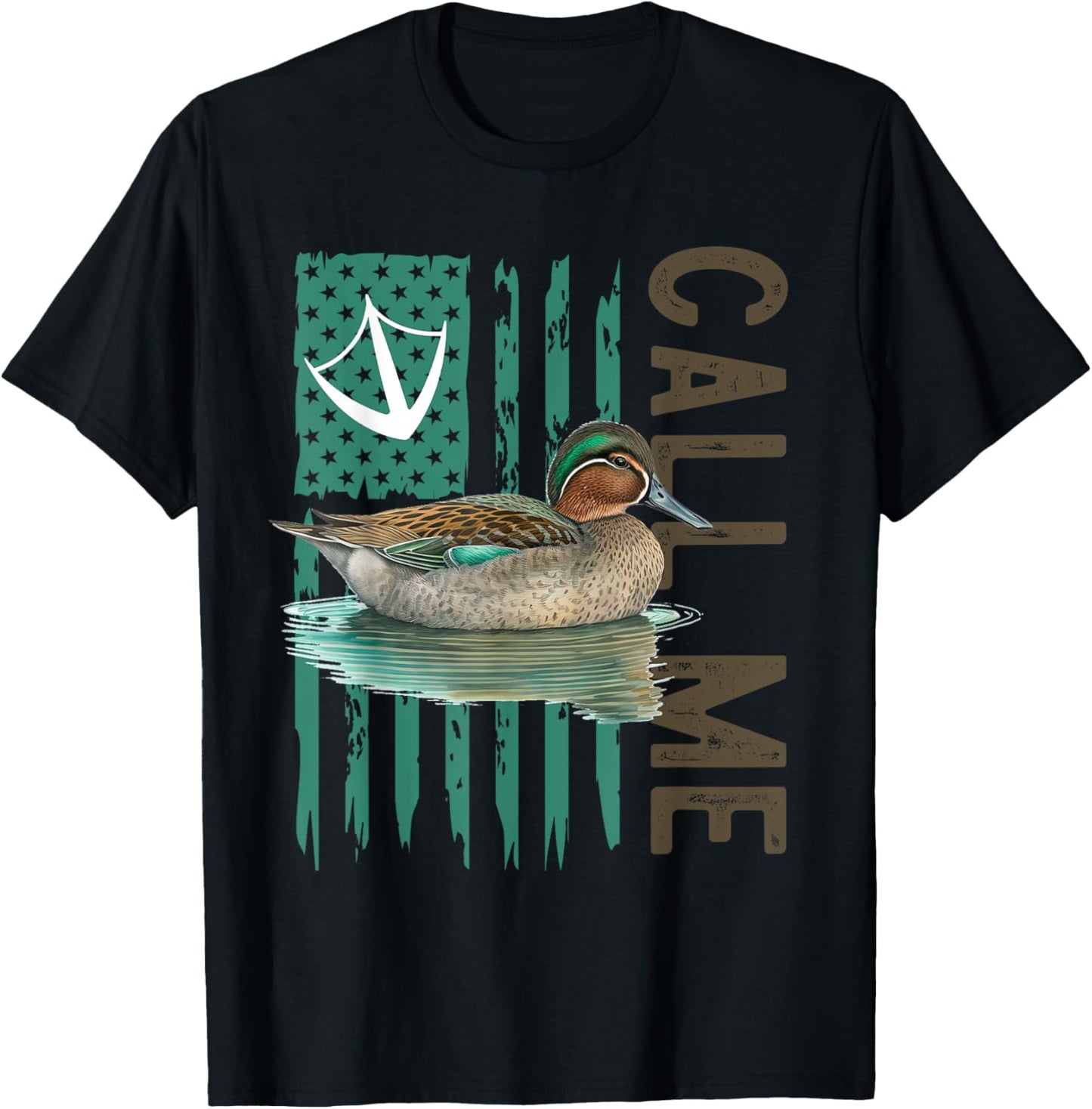 Call Me Teal Duck Hunter Hunting Season Cute Duck Hunting T-Shirt - T-Shirt | Black