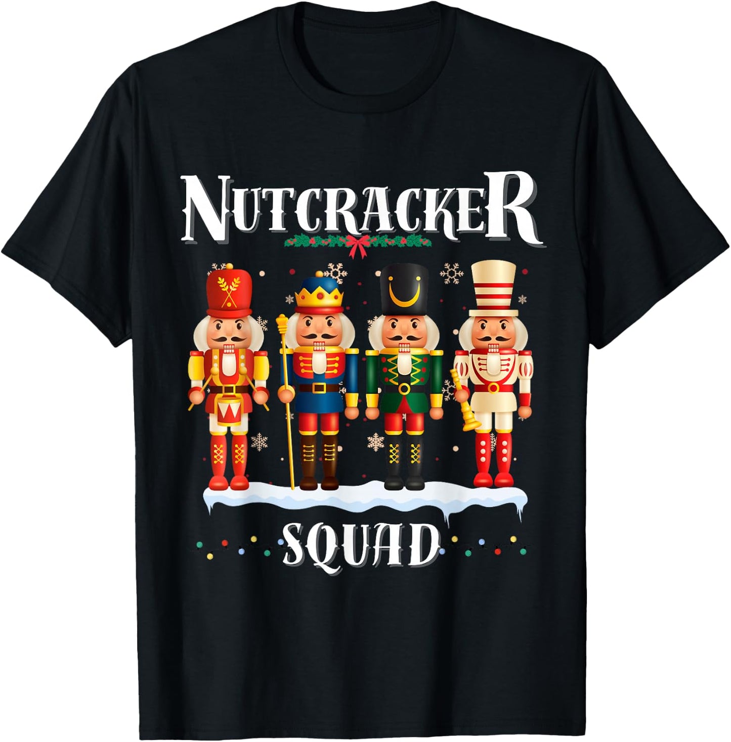 Nutcracker Squad Christmas Pajama Holiday Fun Festive boys T-Shirt - T-Shirt | Black