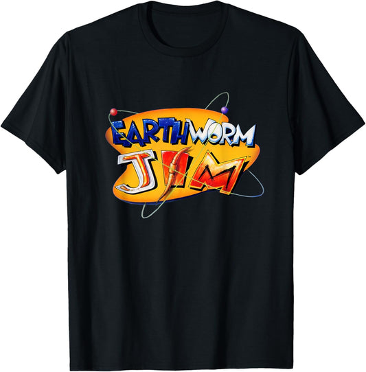 Interplay Entertainment Earthworm Jim -Adults , Black, Small, Short Sleeve T-Shirt - T-Shirt | Black