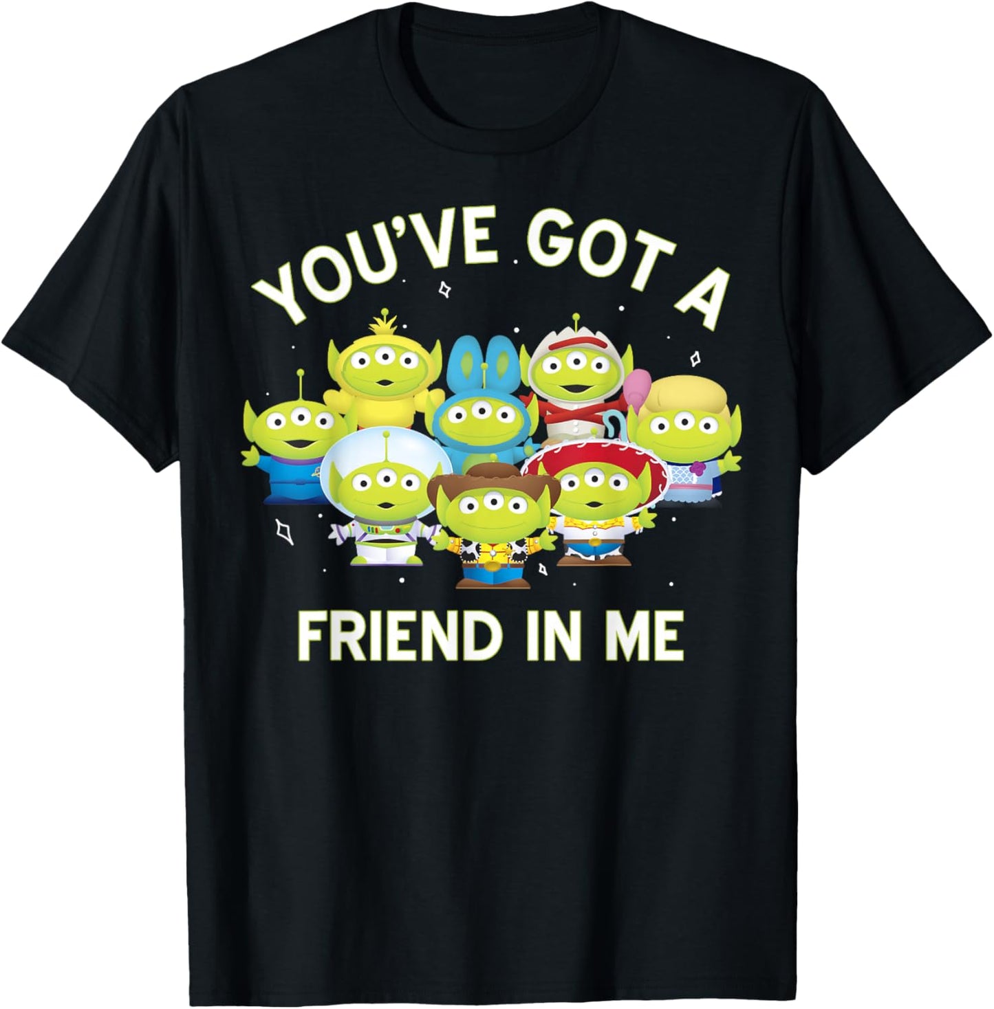 Disney Pixar Aliens Toy Story You've Got A Friend In Me T-Shirt - T-Shirt | Black