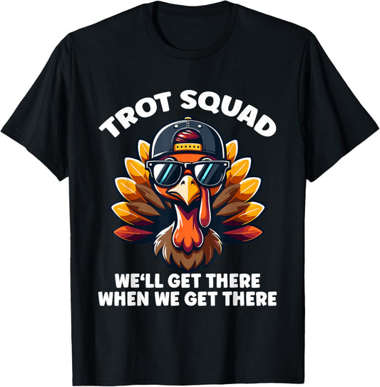 Thanksgiving Turkey Running Outfit Gear Costume Turkey Trot T-Shirt - T-Shirt | Black