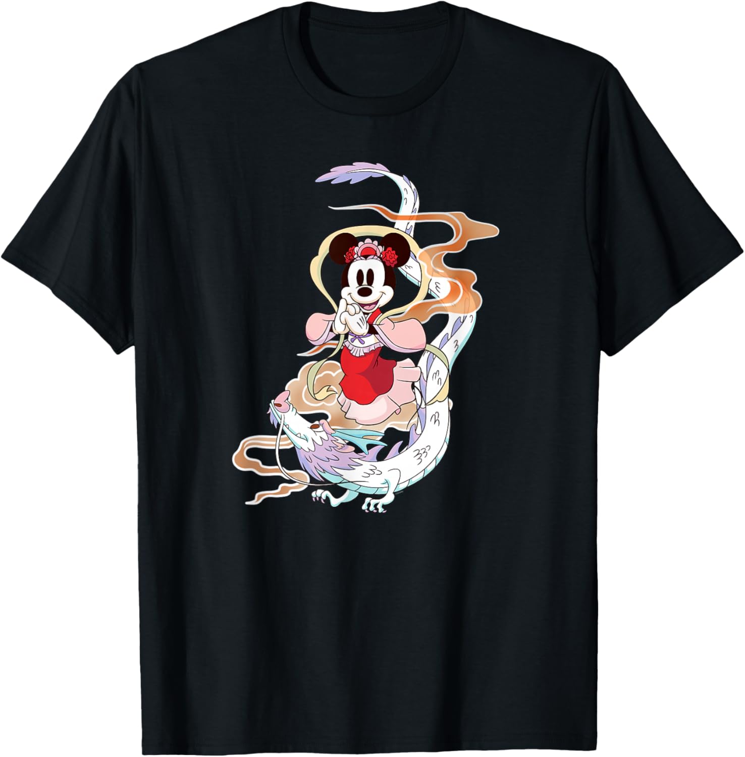 Disney Minnie Mouse 2024 Lunar New Year of the Dragon Clouds T-Shirt - T-Shirt | Black