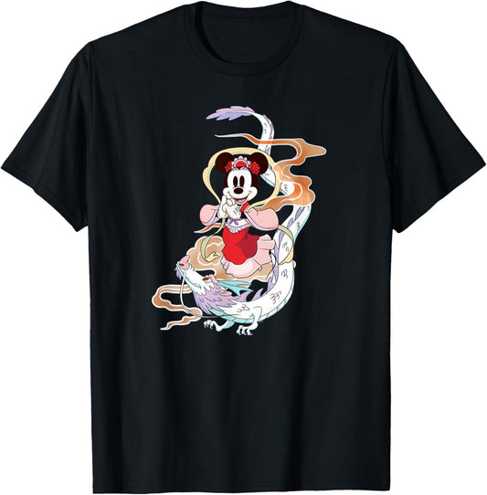 Disney Minnie Mouse 2024 Lunar New Year of the Dragon Clouds T-Shirt - T-Shirt | Black
