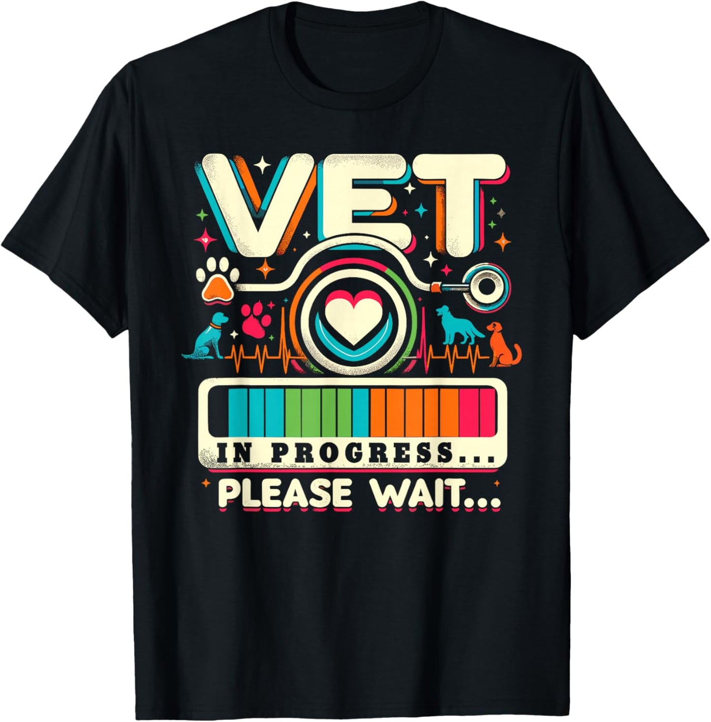 Vet In Progress Shirt Veterinarian Student Veterinary School T-Shirt - T-Shirt | Black