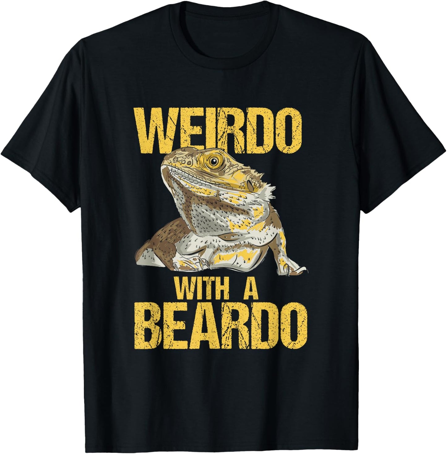 Weirdo With A Beard Bearded Dragon Pogona Vitticeps T-Shirt - T-Shirt | Black