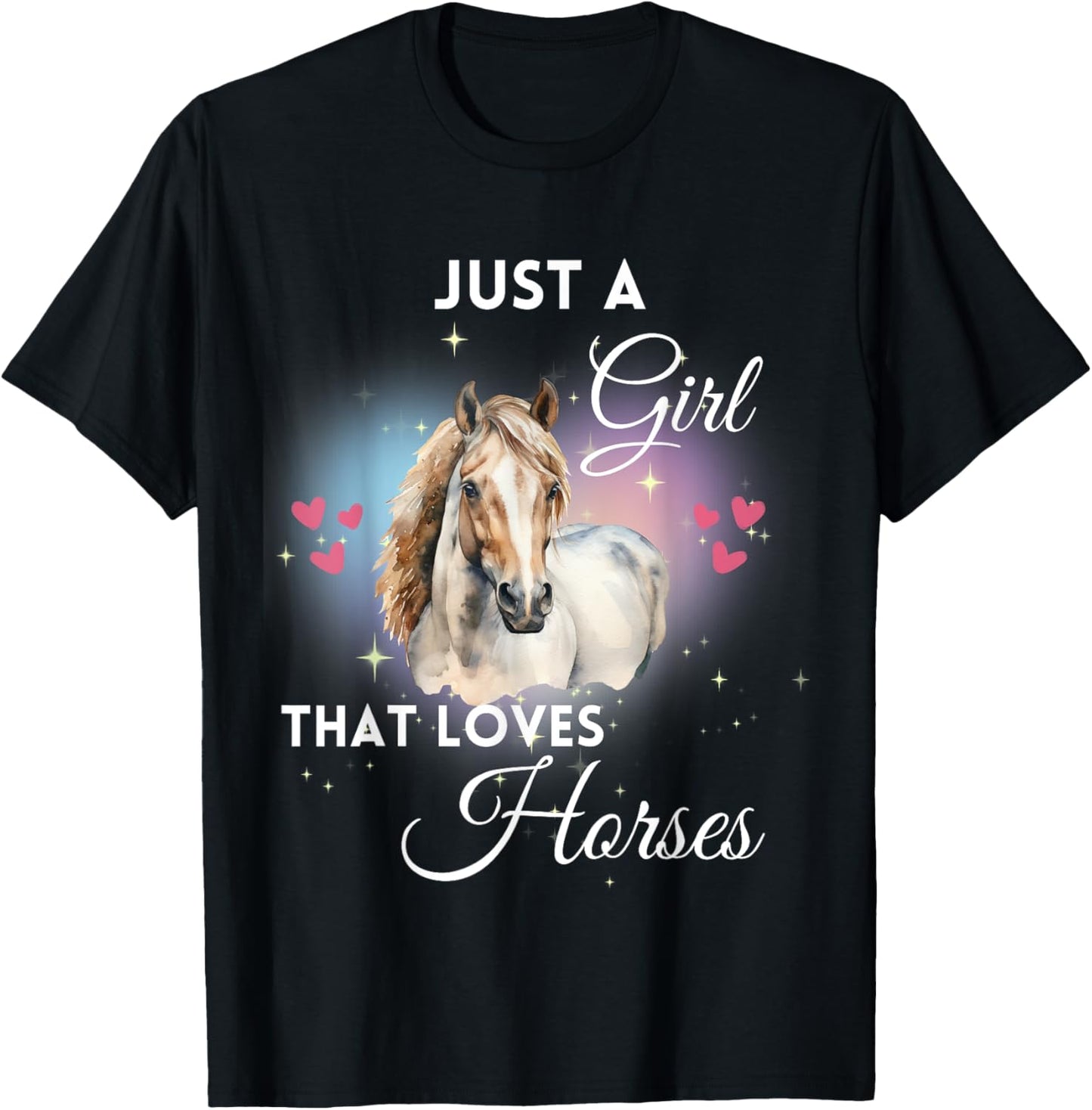 Just A Girl That Loves Horses T-Shirt - T-Shirt | Black