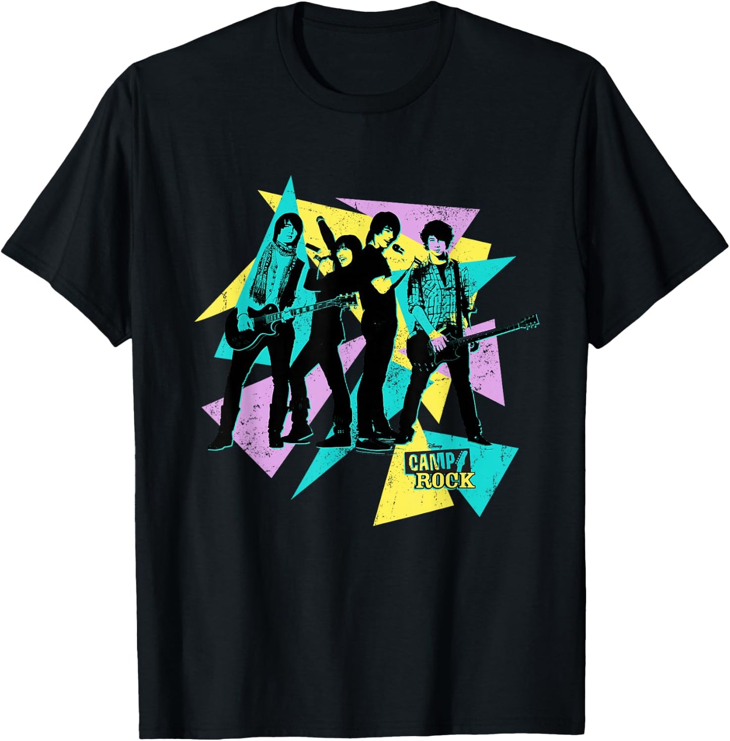 Disney Channel Camp Rock Mitchie Torres and Connect 3 T-Shirt - T-Shirt | Black