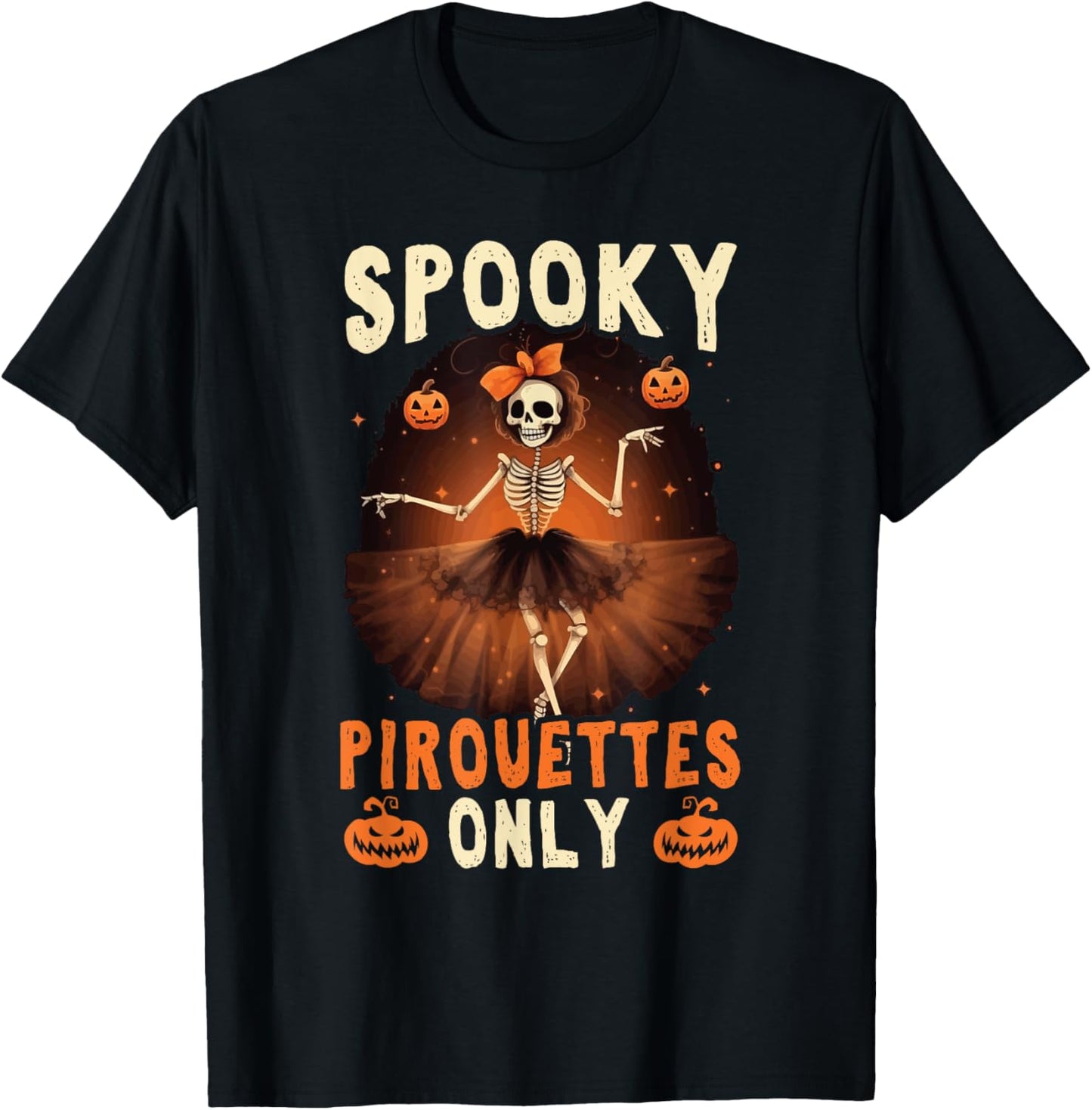 Halloween Ballerina Scary Trick Or Treat Spooky Ballet T-Shirt - T-Shirt | Black
