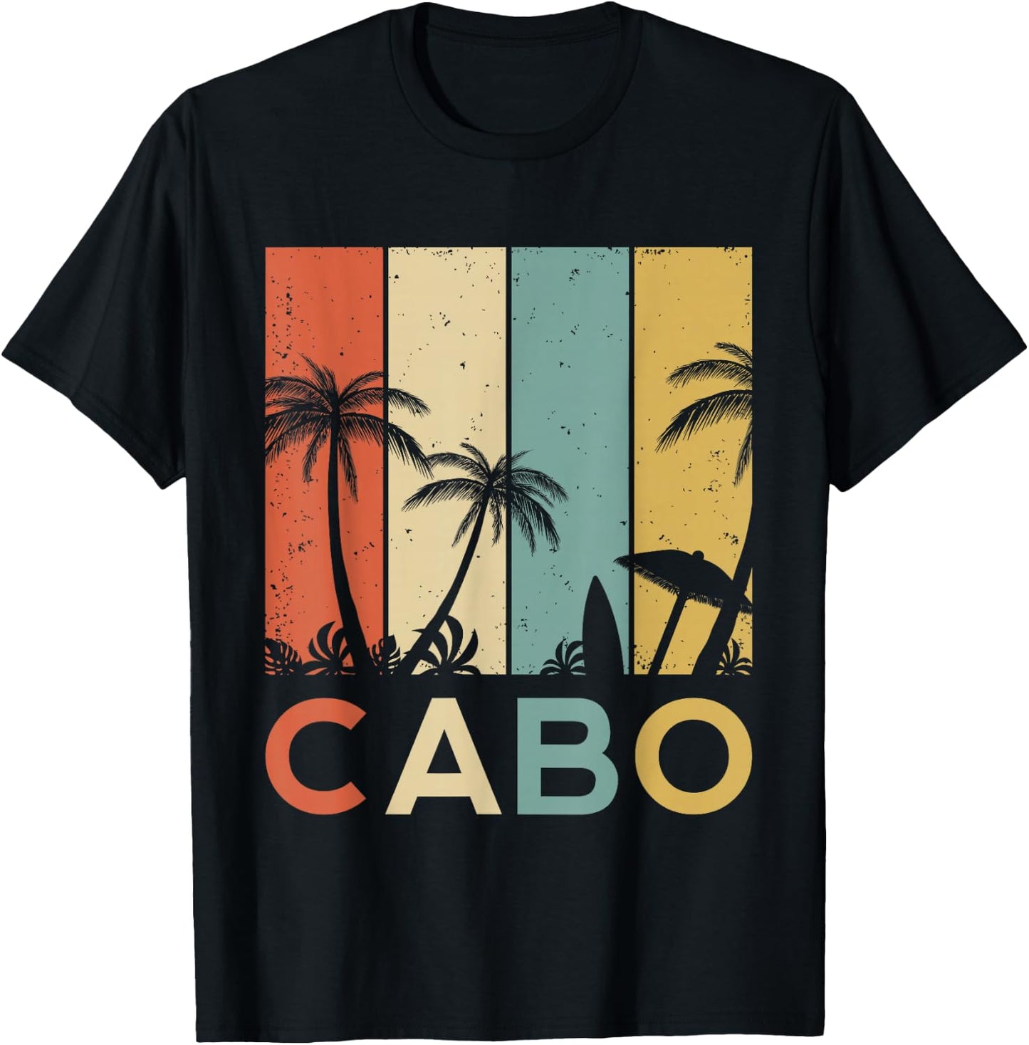Retro Cabo San Lucas Mexico Tropical Vintage T-Shirt - T-Shirt | Black
