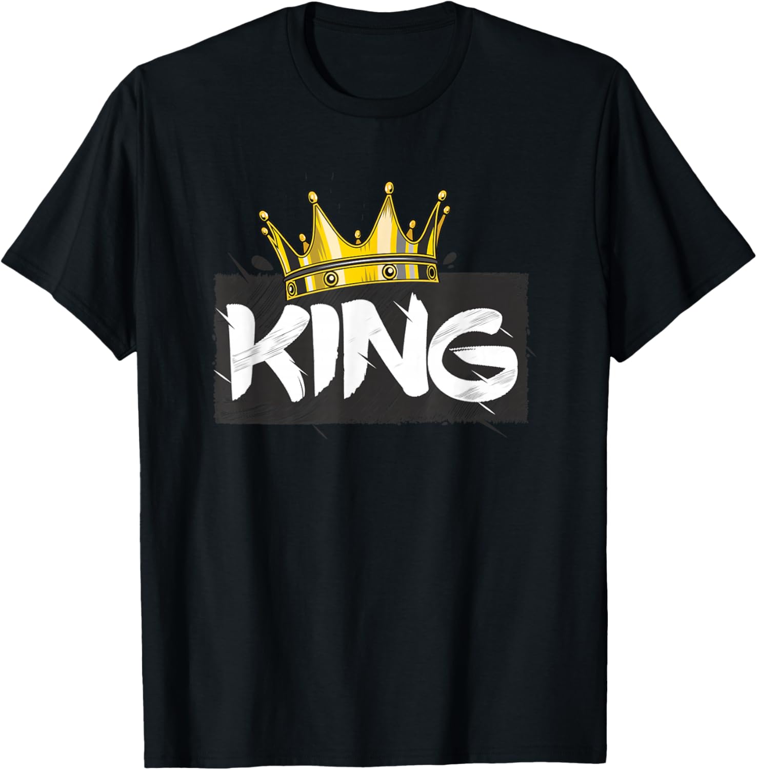 Crown with writing KING T-Shirt - T-Shirt | Black