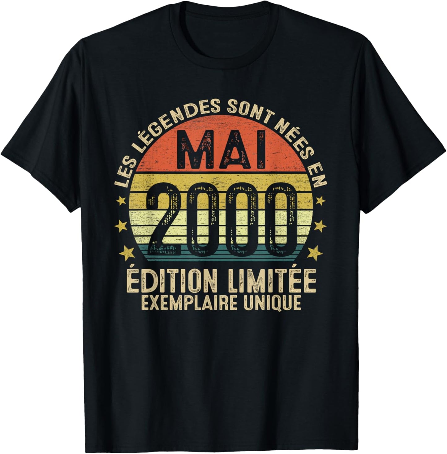 Cadeau 25 Ans Homme Les Legendes Sont Nées En Mai 2000 T-Shirt - T-Shirt | Black