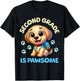 First Day Of School Puppy Dog Second Grade T-Shirt - T-Shirt | Black