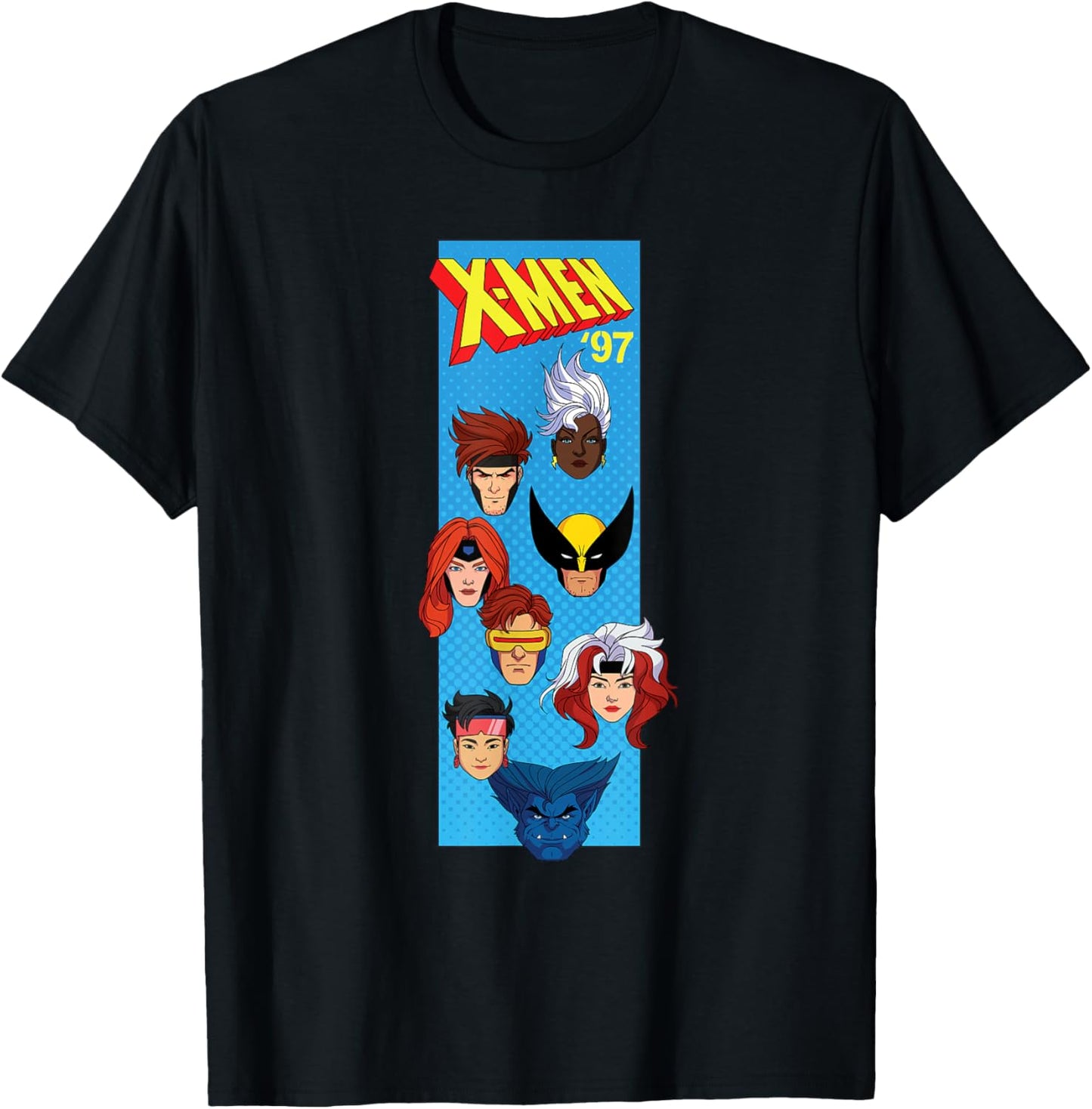 Marvel Studios X-Men '97 Animated Series Vertical Box Team T-Shirt - T-Shirt | Black