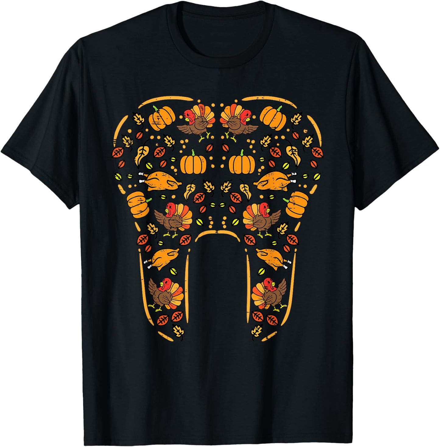 Thanksgiving Tooth Cute Fall Teeth Dental Dentist Women T-Shirt - T-Shirt | Black
