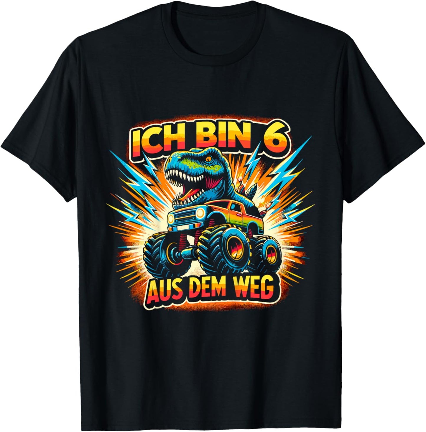 Kinder Ich bin 6 6. Geburtstag Junge Sechs Jahre Jungs T-Shirt - T-Shirt | Black