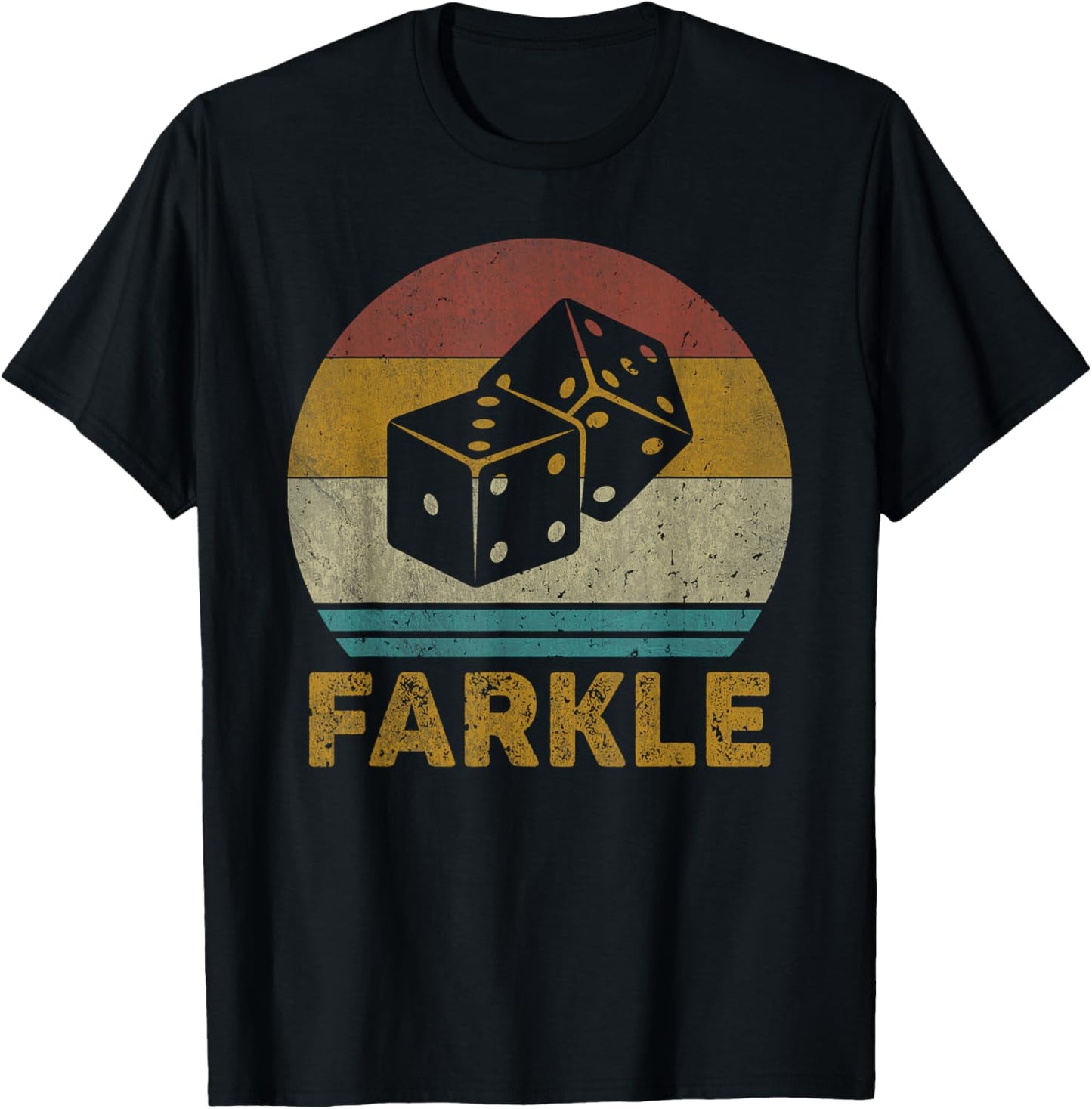Farkle Vintage Farkle Dice Game T-Shirt - T-Shirt | Black
