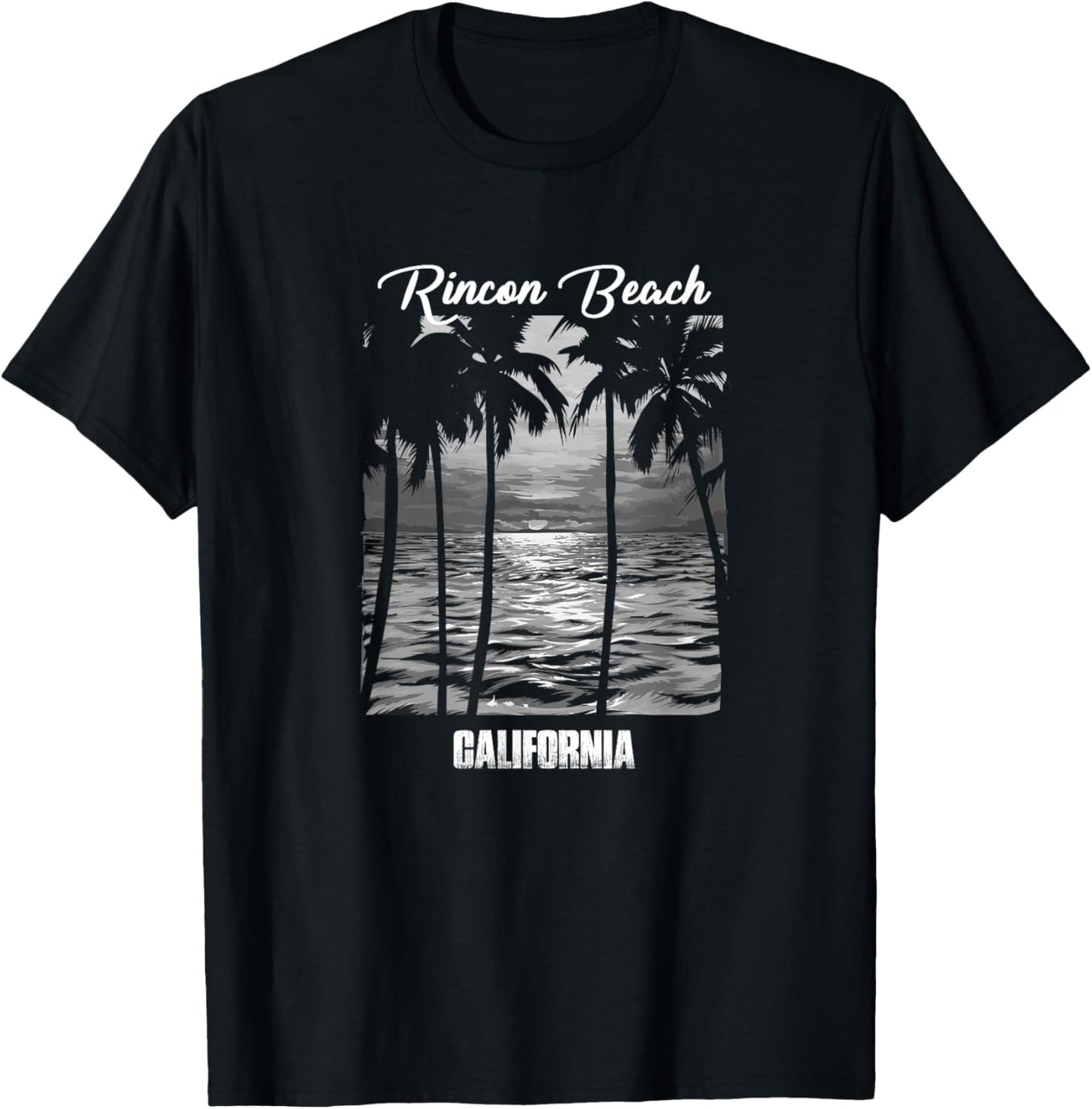 Rincon Beach Souvenir - California Reminder T-Shirt - T-Shirt | Black