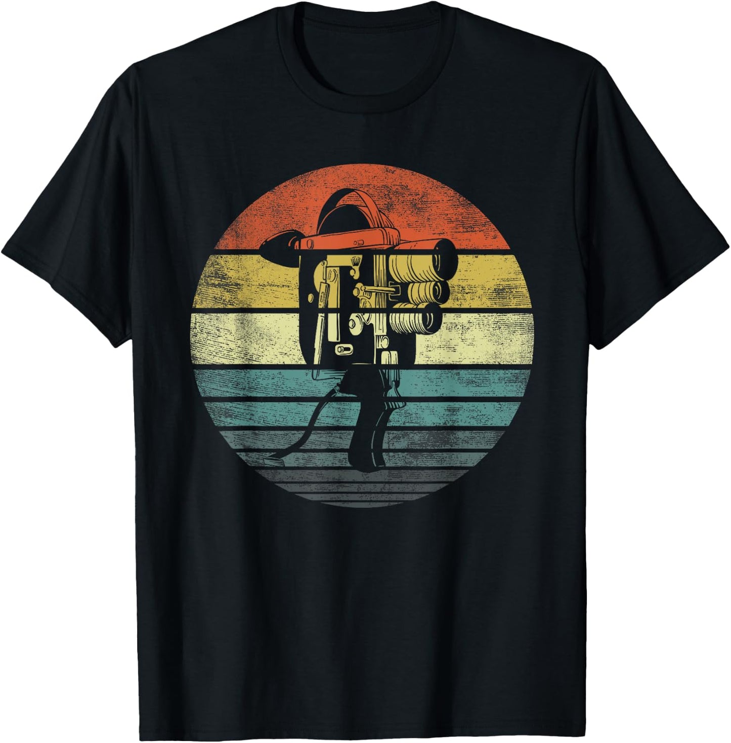 Cameraman Videographer Gifts Funny Retro Camera Filmmaker T-Shirt - T-Shirt | Black