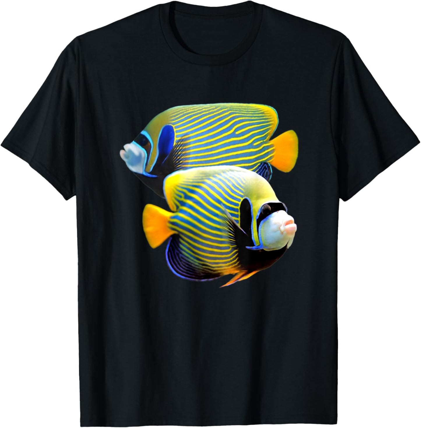 Emperor Angelfish Marine Fish Saltwater Angelfish Ocean Fish T-Shirt - T-Shirt | Black