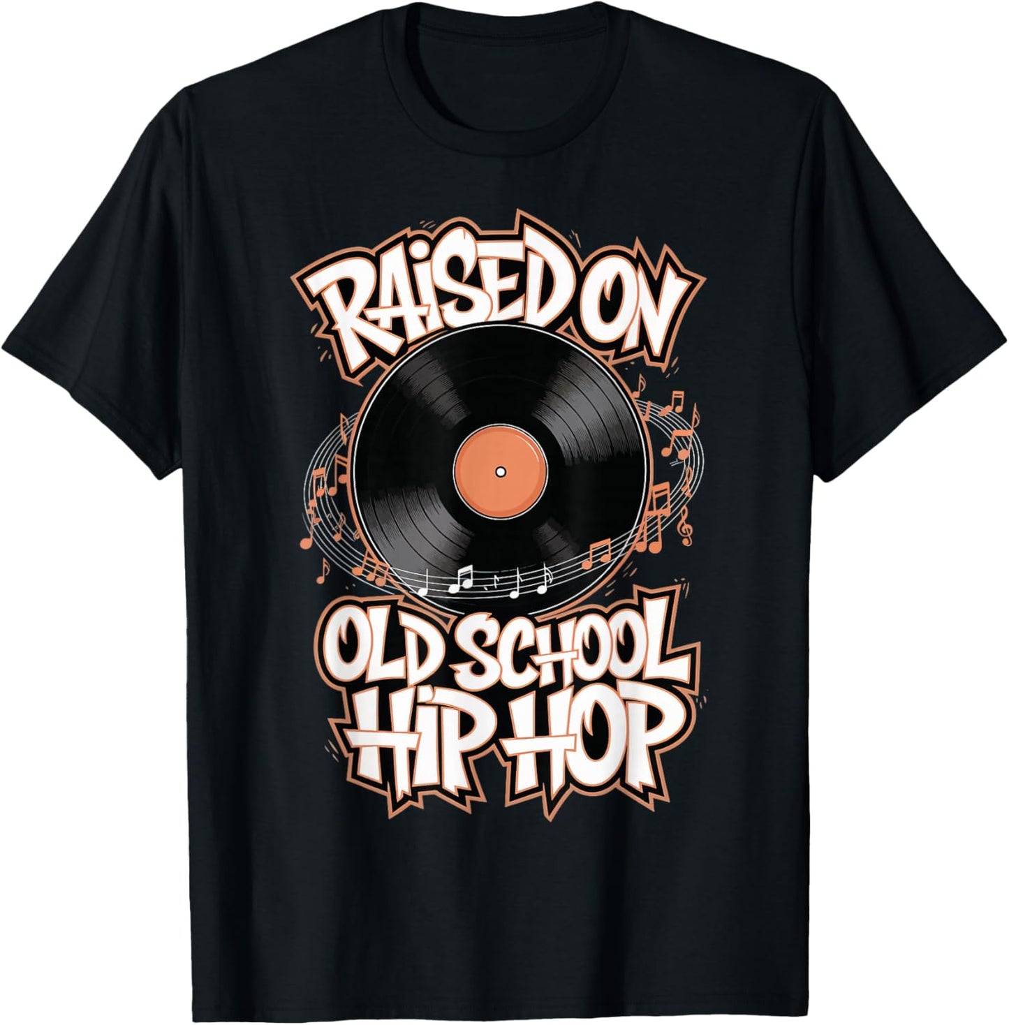 Raised On Old School Hip Hop T-Shirt - T-Shirt | Black