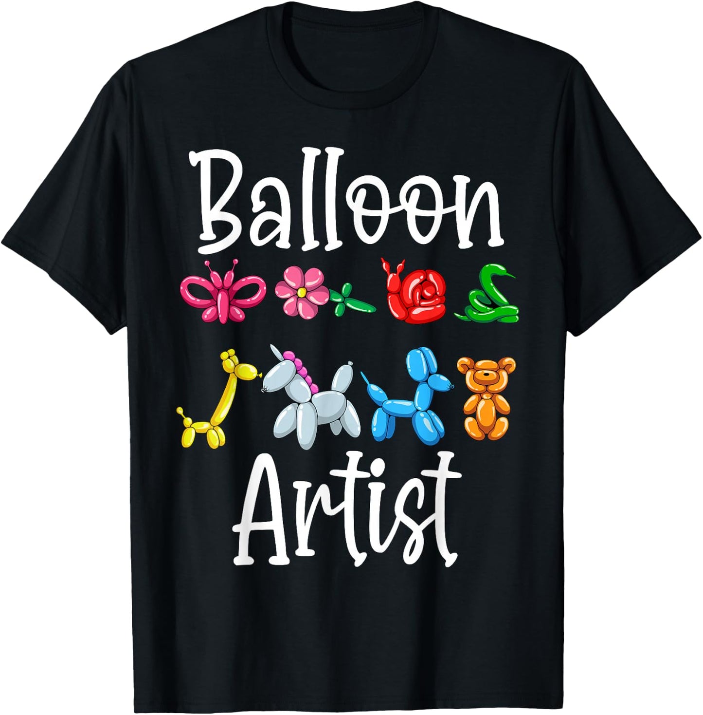 Funny Balloon Artist Twister Animal Twisting Balloons Lovers T-Shirt - T-Shirt | Black