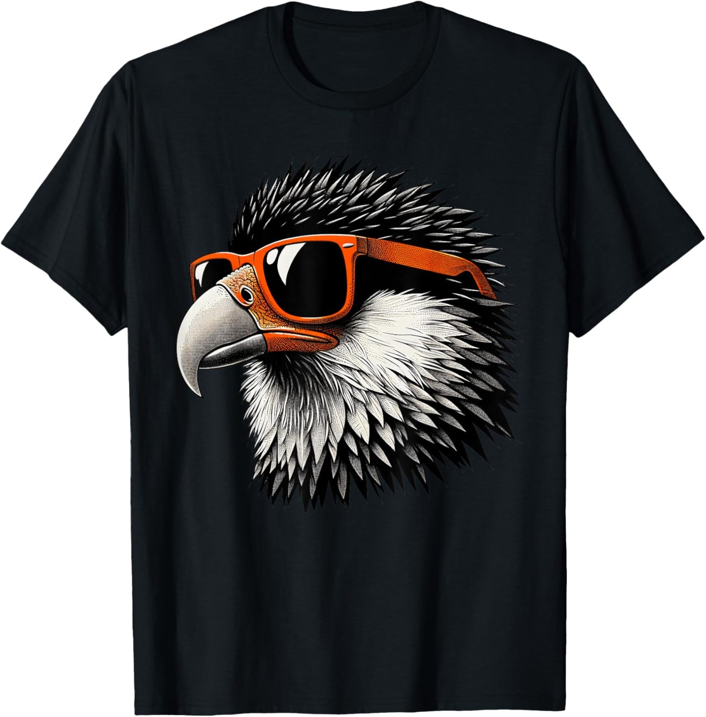 Cool Caracara Bird Wearing Sunglasses Graphic Art T-Shirt - T-Shirt | Black