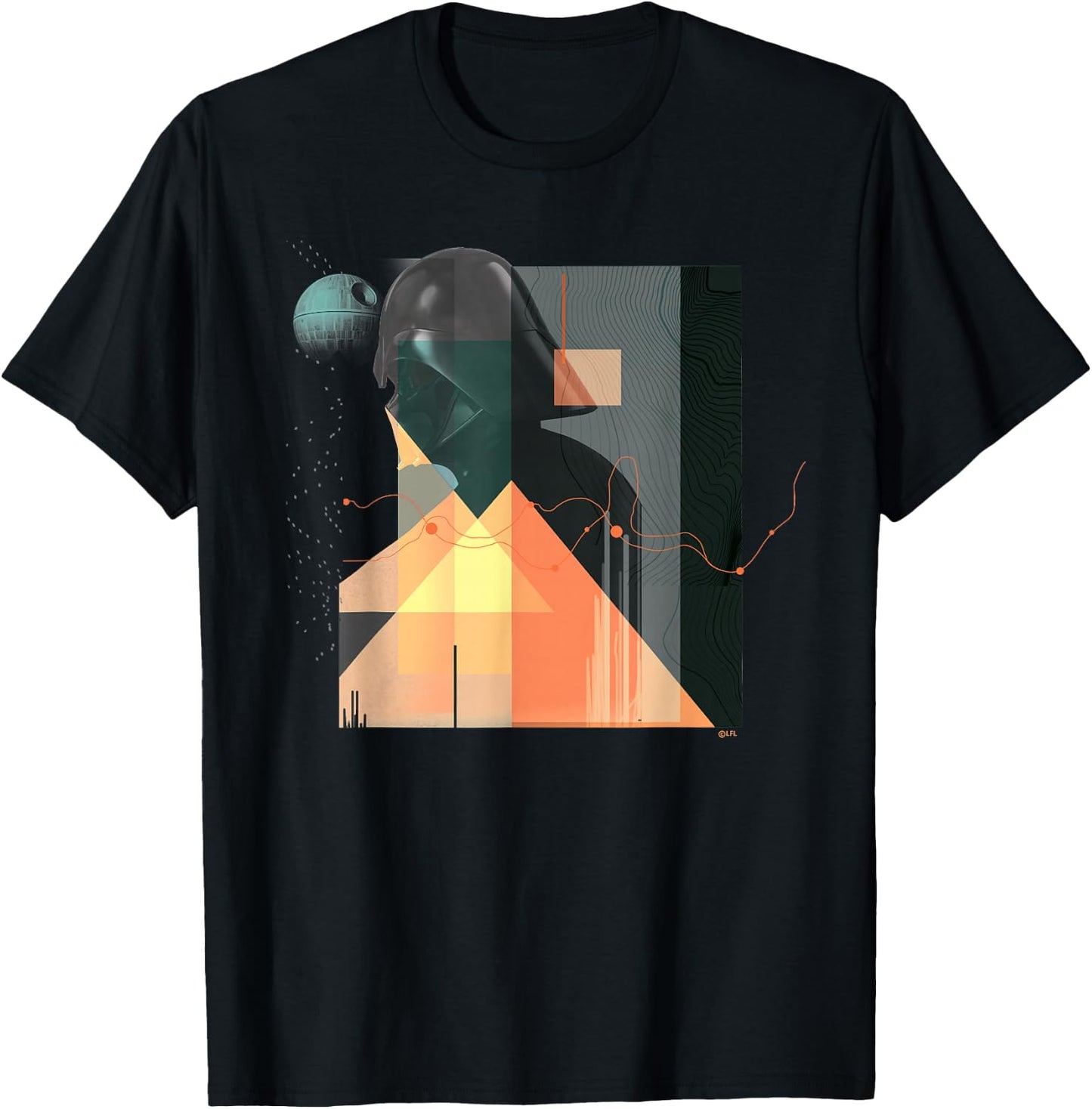 Star Wars Darth Vader Art Deco Profiles T-Shirt - T-Shirt | Black