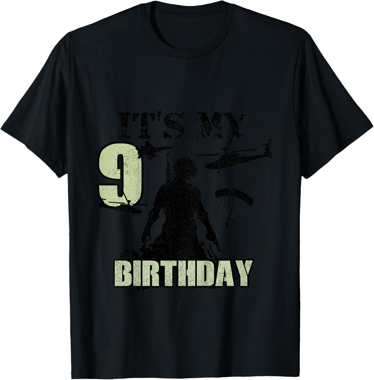 9 Year Old Call Of Theme It's My Birthday Gift Boys Girls T-Shirt - T-Shirt | Black