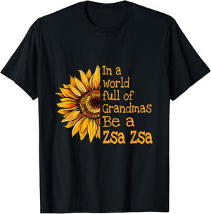 In A World Of Grandmas Be A Zsa Zsa Poland Polish Grandma T-Shirt - T-Shirt | Black