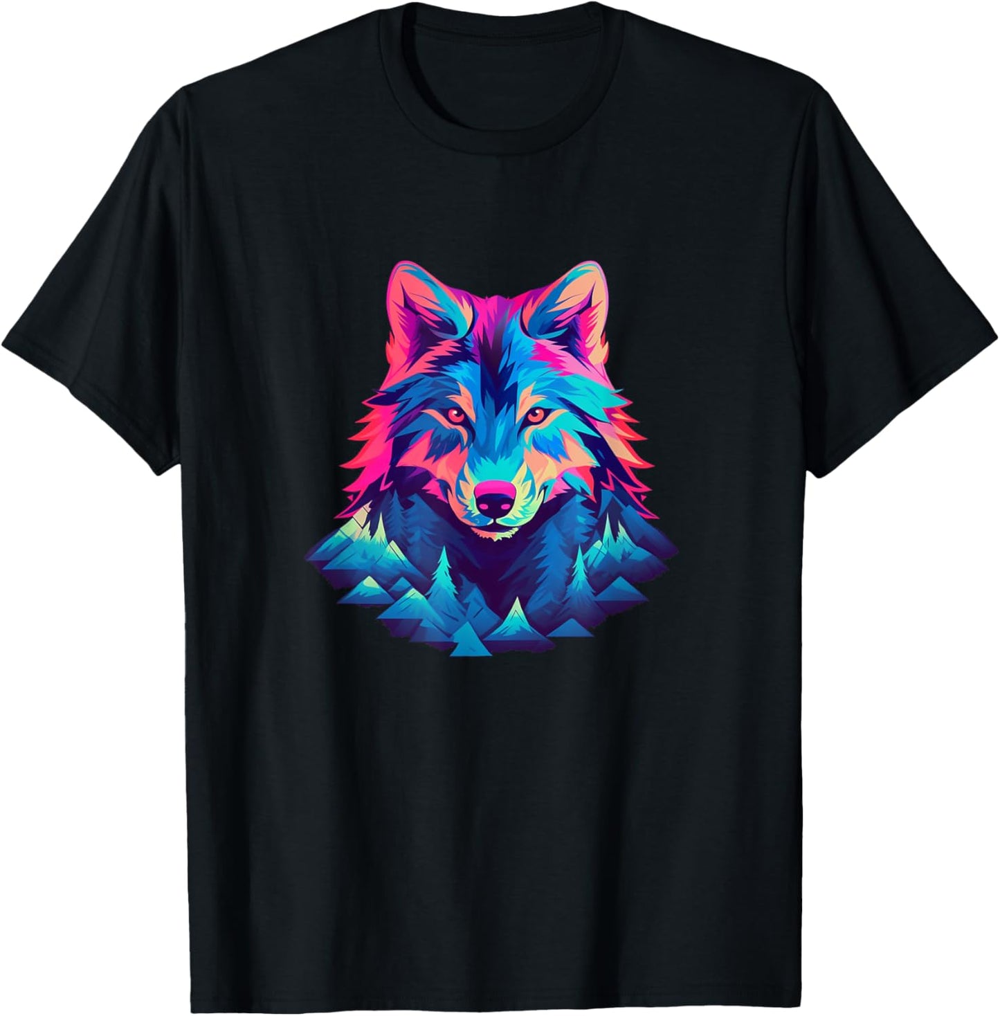 Wolf And Wolves Men Women Kids T-Shirt - T-Shirt | Black