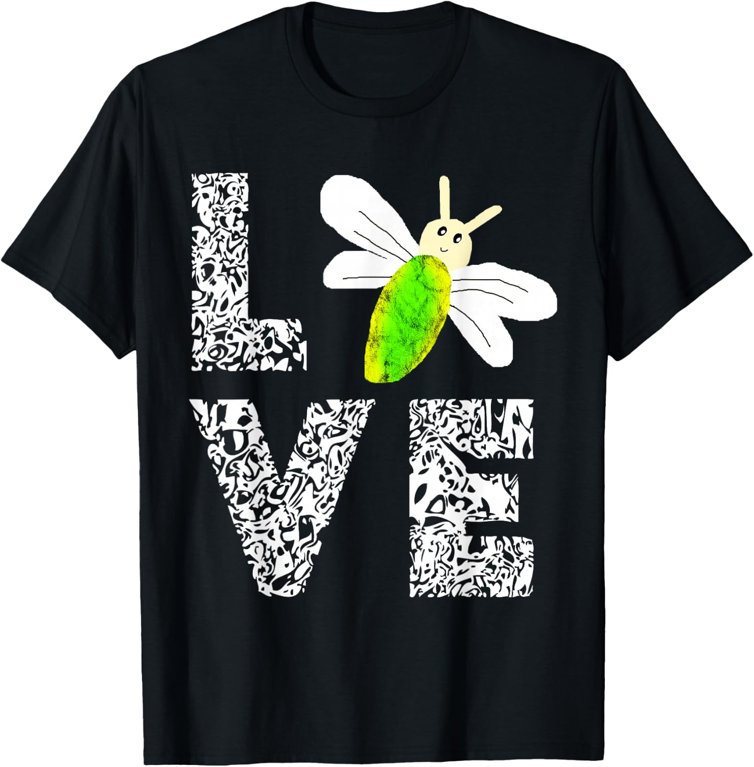 Firefly Love Lightning Bugs Insects Catch Fireflies T-Shirt - T-Shirt | Black