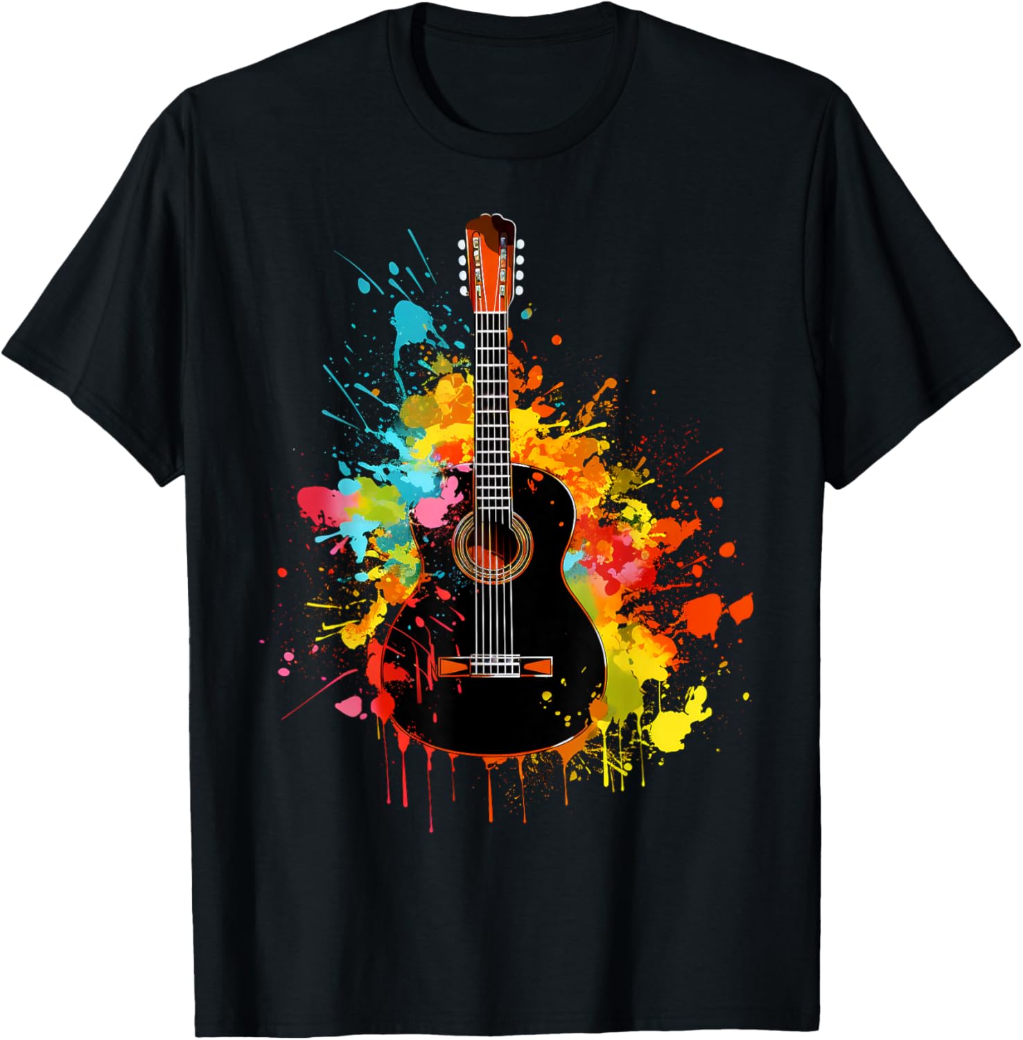 Acoustic Guitar Musicians and Acoustic Guitar Lovers T-Shirt - T-Shirt | Black
