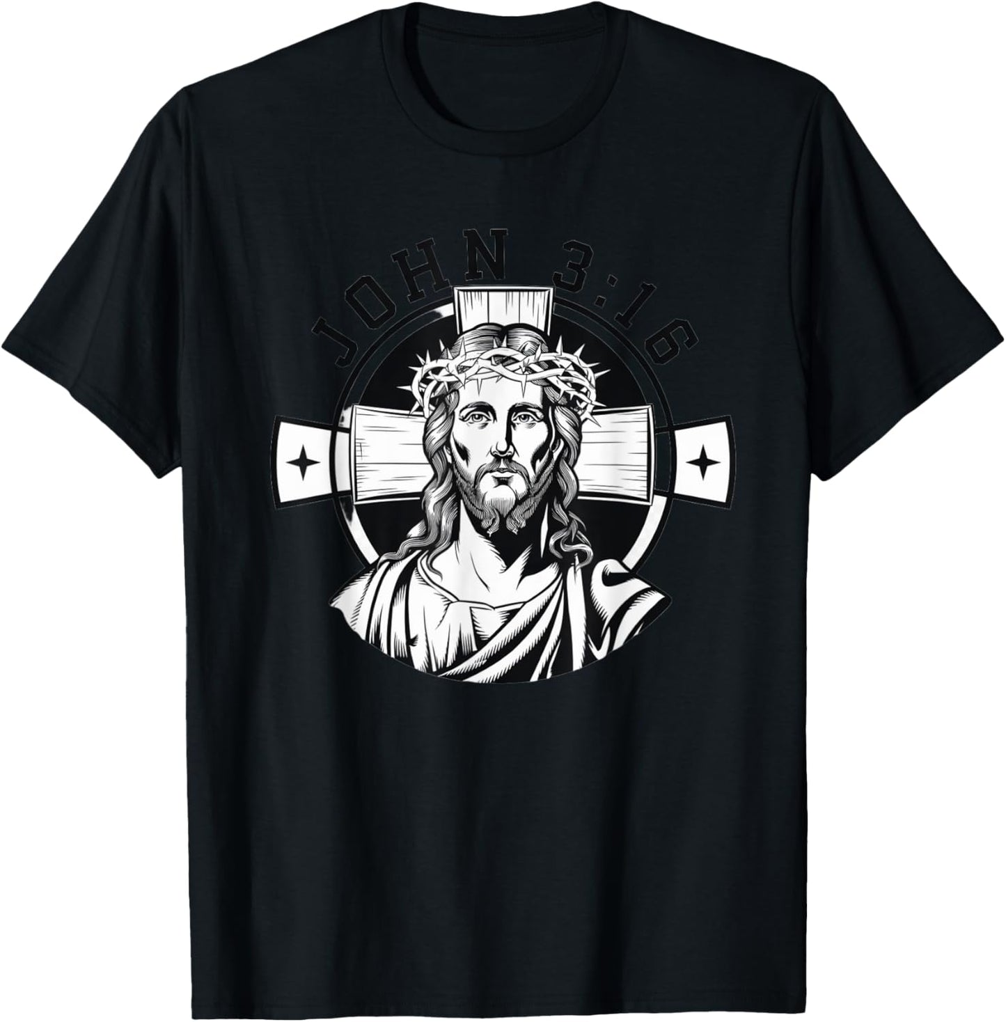 For God So Loved The World Christian Bible Verse John 3 16 T-Shirt - T-Shirt | Black
