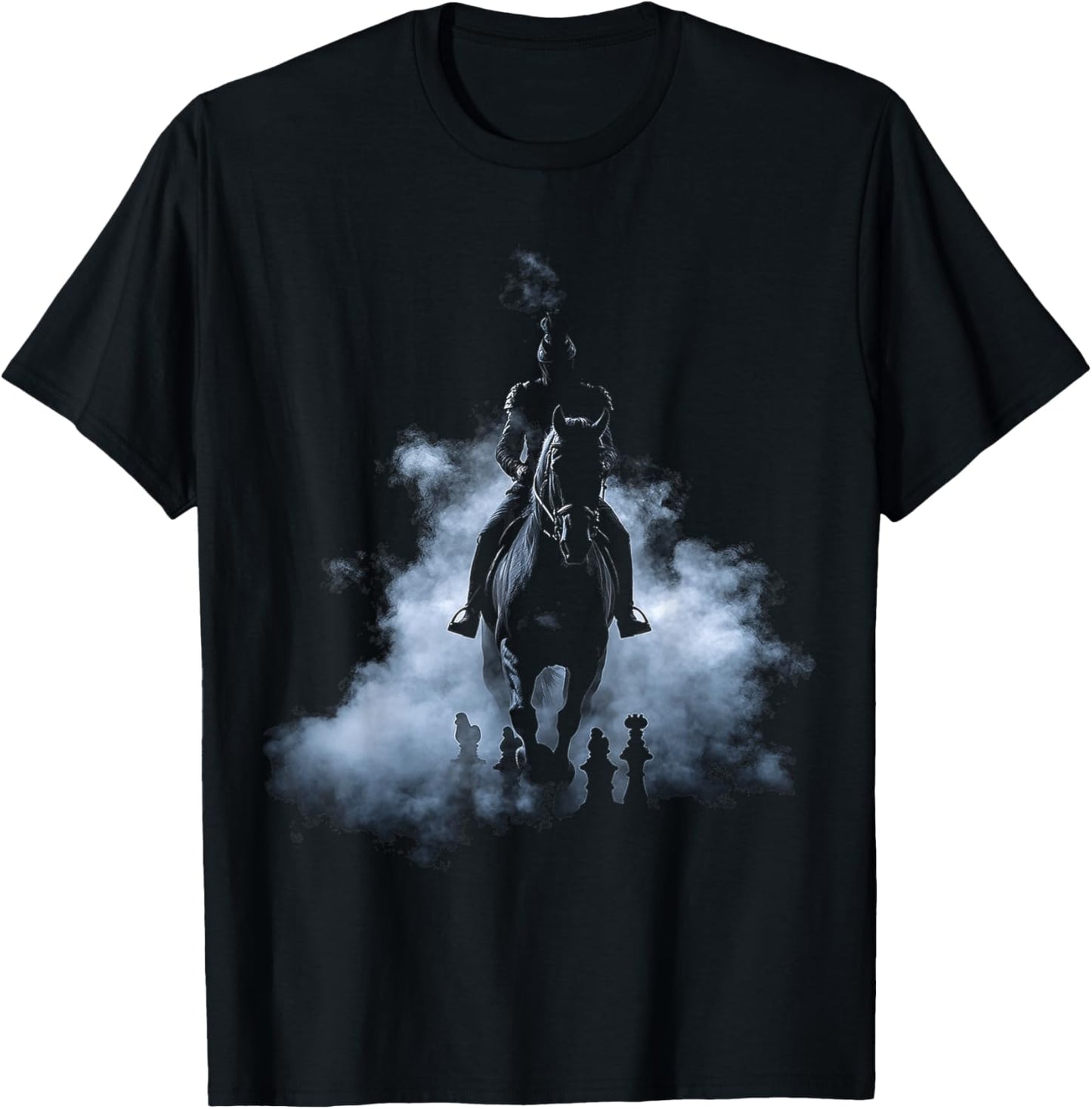 Horse Illustration Men Animal Pattern Lover Portrait Art Horse T-Shirt - T-Shirt | Black