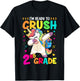 Crush 2nd Grade Dabbing Unicorn Back to School Girls Kids T-Shirt - T-Shirt | Black
