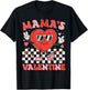 Retro Groovy Mama is My Valentine Cute Heart Boys Girls Kids T-Shirt - T-Shirt | Black