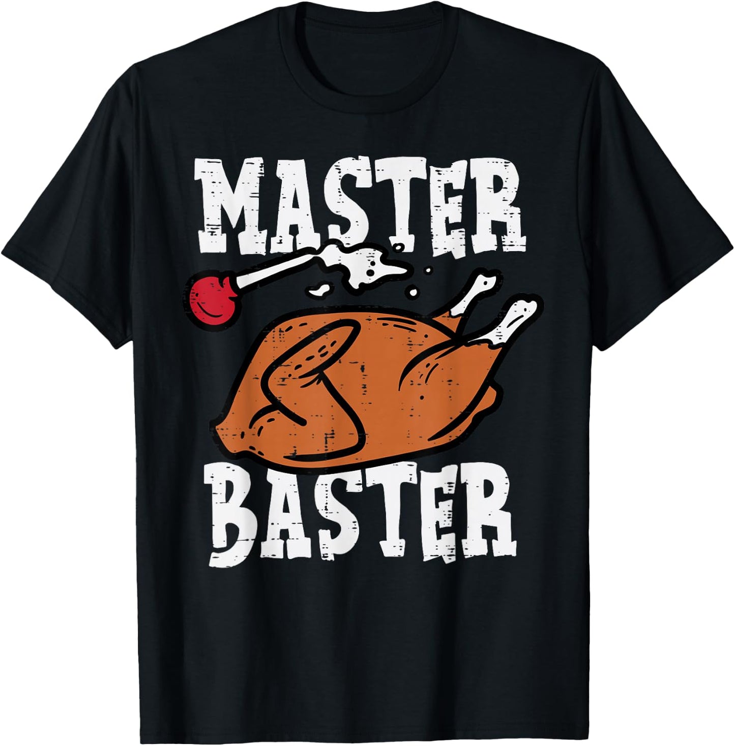 Thanksgiving Master Baster Funny Turkey Day Fall Men Boys T-Shirt - T-Shirt | Black