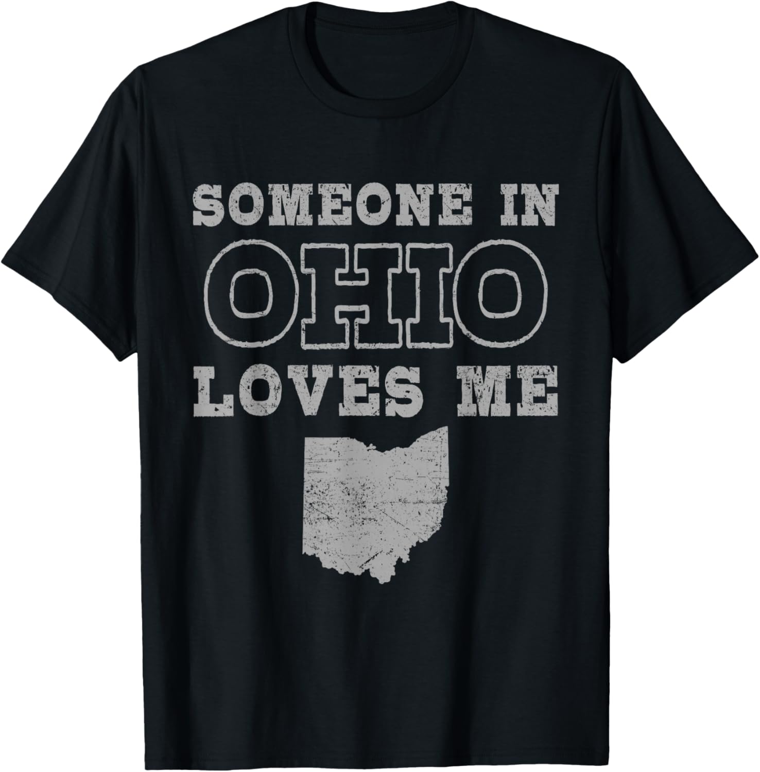 Someone In Ohio Loves Me Vintage US State T-Shirt - T-Shirt | Black