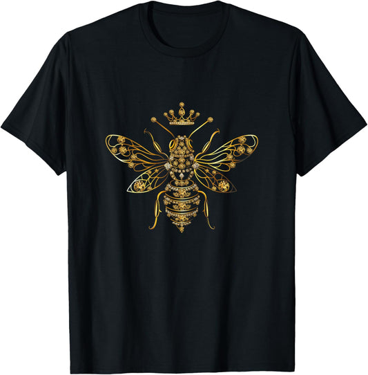 Queen Bee Jewellery Jewels Sweet Beekeeping Beekeeper T-Shirt - T-Shirt | Black