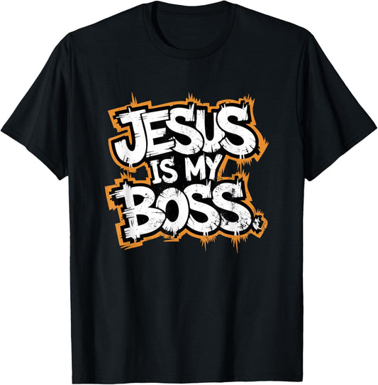 Jesus Is My Boss T-Shirt - T-Shirt | Black