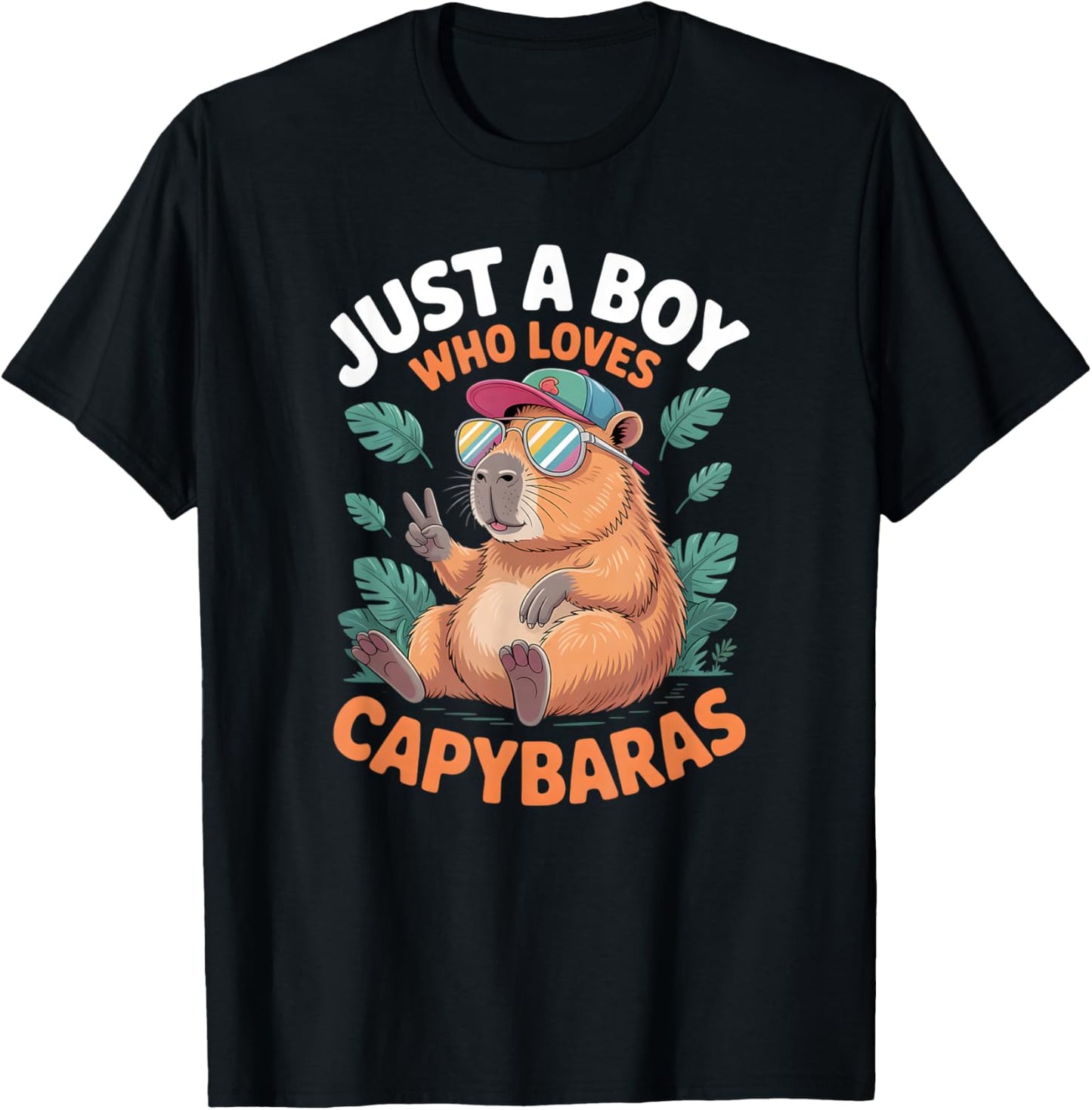 Boys Capybara T-Shirt - T-Shirt | Black