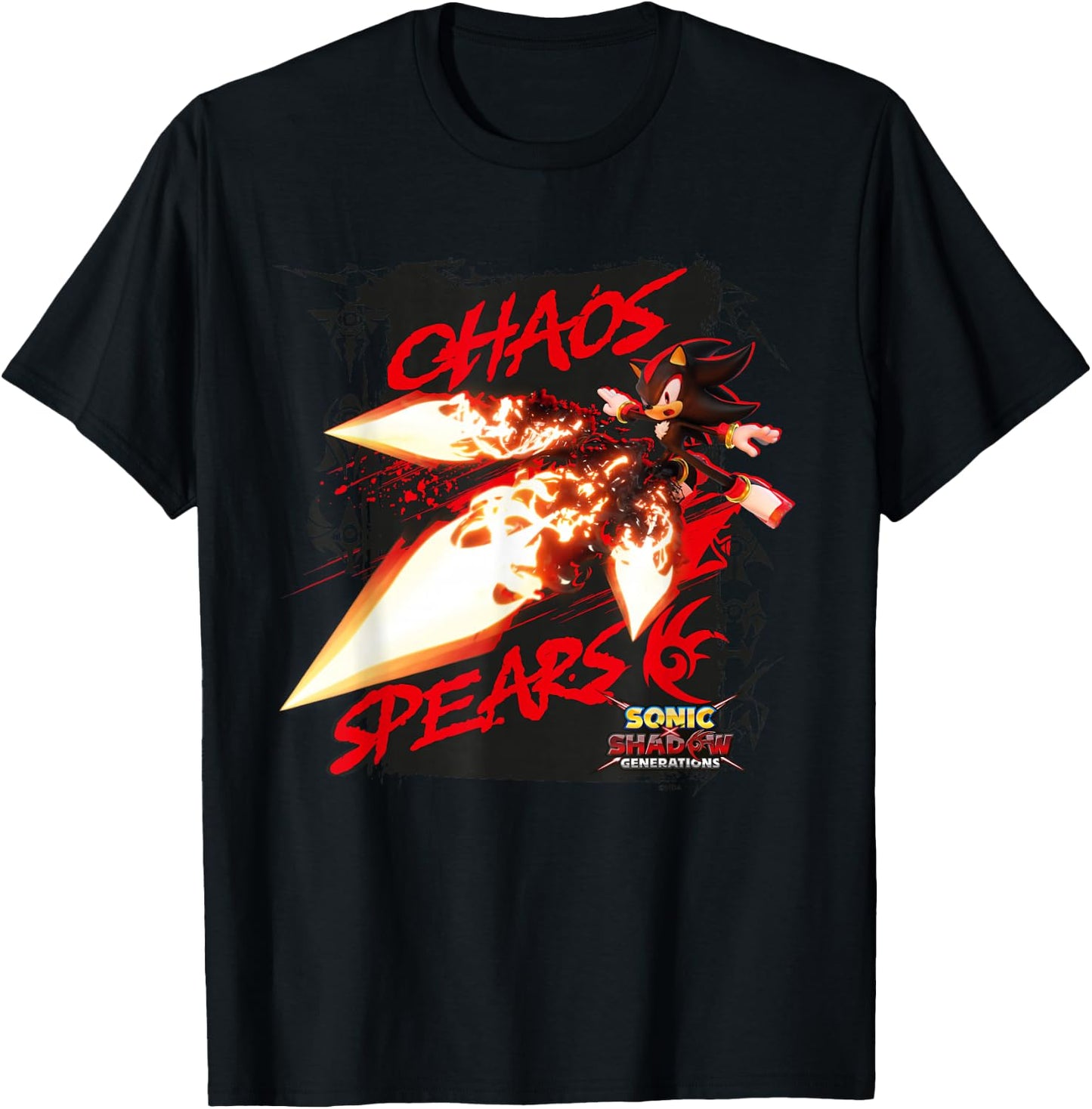 Sonic the Hedgehog, Sonic X Shadow Generations Chaos Spears T-Shirt - T-Shirt | Black