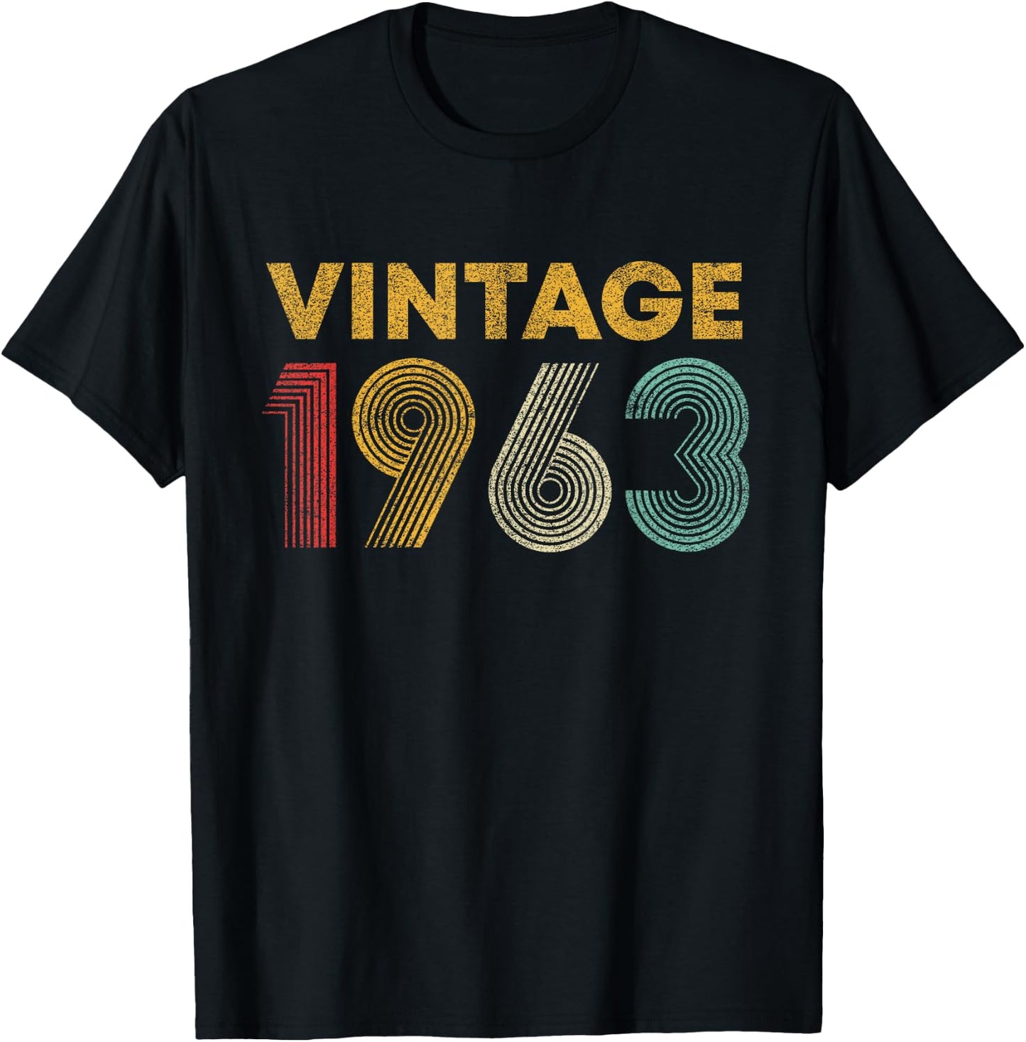 Vintage 1963 62nd Birthday Gift Men Women 62 Years Old T-Shirt - T-Shirt | Black