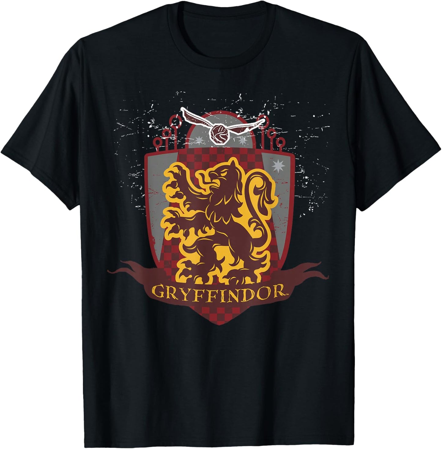 Harry Potter Gryffindor Quidditch Shield T-Shirt - T-Shirt | Black