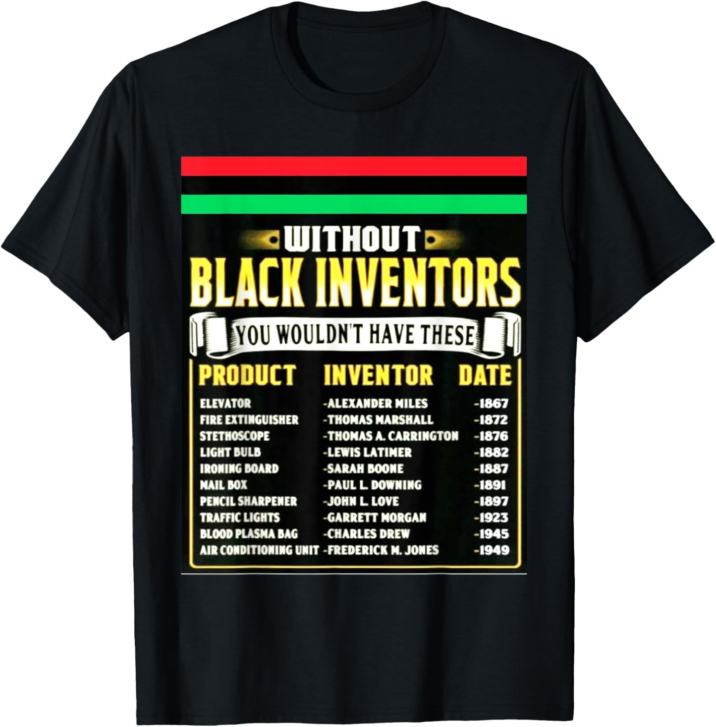 History Of Black Inventors Black History Month 2A1 T-Shirt - T-Shirt | Black